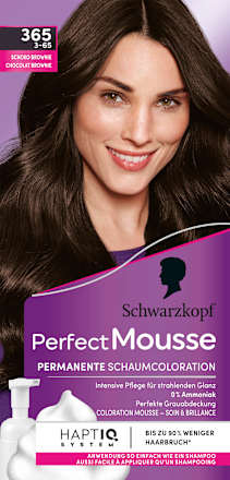Permanente Schaumcoloration - Nr. 365 Schoko Brownie Schwarzkopf Perfect Mousse