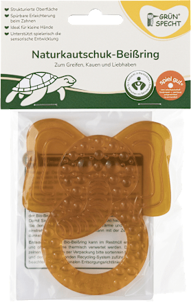 Beißring Naturkautschuk sortiert Grünspecht