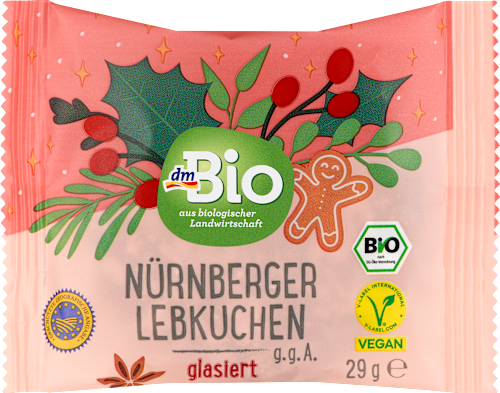 Lebkuchen mit Oblaten glasiert dmBio