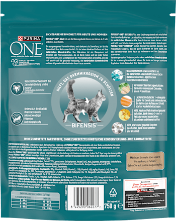 Trockenfutter Katze Bifensis Adult Reich an Lachs PURINA ONE