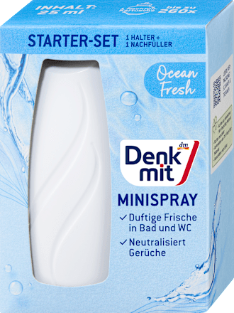 Mini spray kezdőszett Ocean Fresh, tartó és utántöltő Denkmit