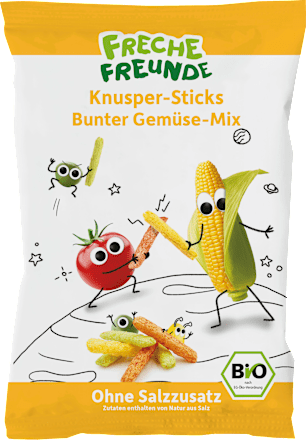 Kindersnack Knusper-Sticks Bunter Gemüse-Mix Freche Freunde