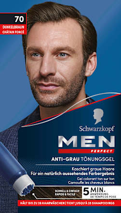 Anti-Grau Tönungs-Gel - Nr. 70 Natur Dunkelbraun Schwarzkopf Men Perfect