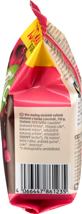 Schokolierte Himbeeren in Zartbitter dmBio