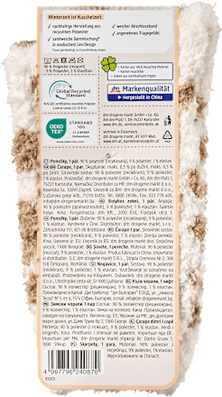 Kuschelsocken mit Leo-Muster beige Gr. 35-38 Fascino