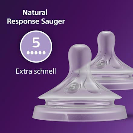 Trinksauger Natural Response Silikon, Durchflussrate 5 PHILIPS AVENT