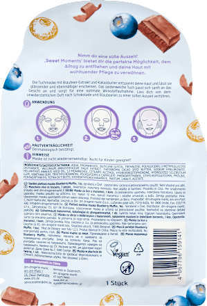 Maska za lice u maramici Sweet Moments – Blueberry Muffin Balea