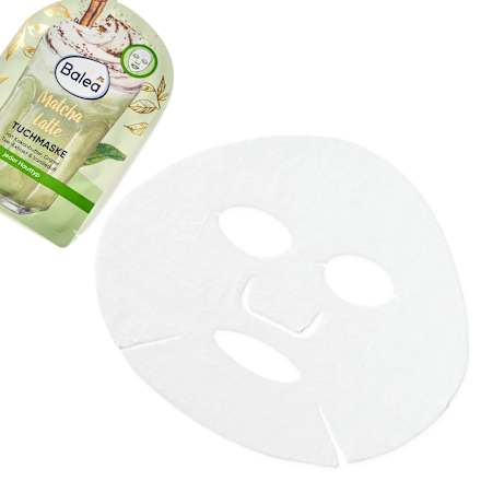 Maska za obraz v obliki krpice Matcha Latte Balea