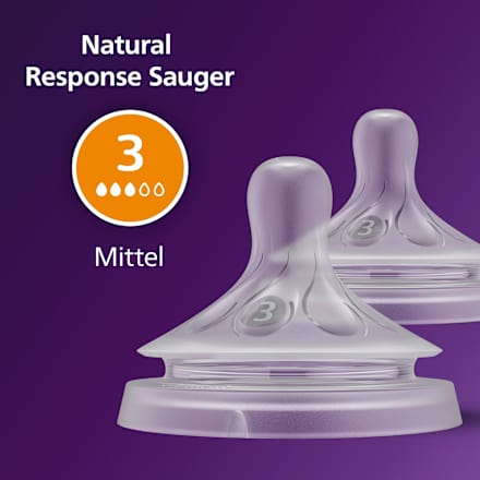 Trinksauger Natural Response Silikon, Durchflussrate 3 PHILIPS AVENT