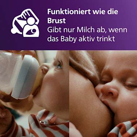 Trinksauger Natural Response Silikon, Durchflussrate 1 PHILIPS AVENT