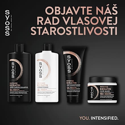 Intenzívny kondicionér Keratin na zníženie lámavosti vlasov syoss