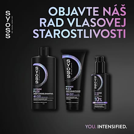 Posilňujúci šampón na lámavé vlasy Intense Plex  syoss