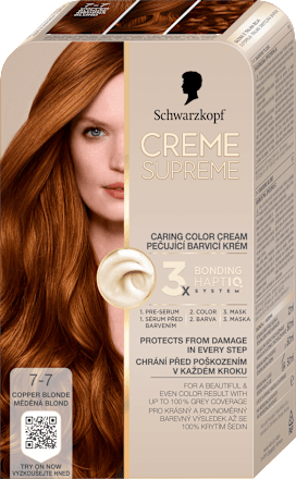 Farba na vlasy - 7-7 medená blond Schwarzkopf CREME SUPREME