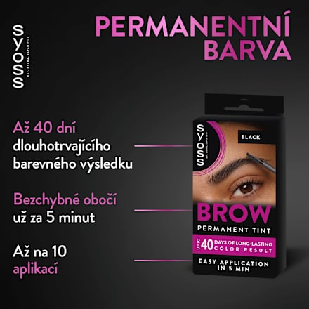 barva na obočí Brow Tint černá syoss