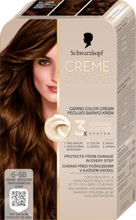 Farba na vlasy - 6-68 tmavá karamelová blond Schwarzkopf CREME SUPREME