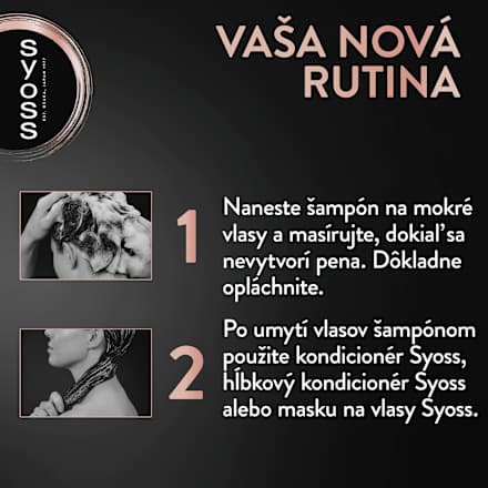 Šampón na jemné a lámavé vlasy Keratin  syoss