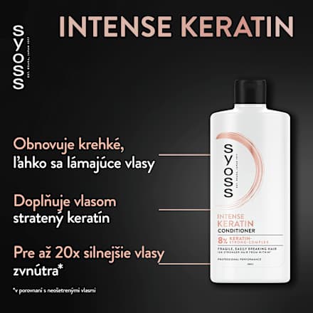 Kondicionér na jemné a lámavé vlasy Keratin syoss