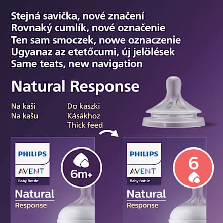 savička Natural Response Teat na kaši 6m+ PHILIPS AVENT