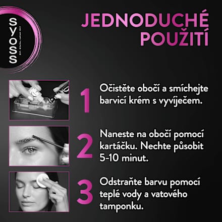 barva na obočí Brow Tint světle hnědá syoss
