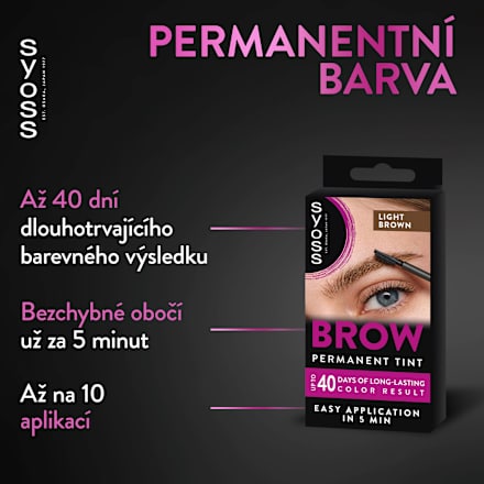 barva na obočí Brow Tint světle hnědá syoss