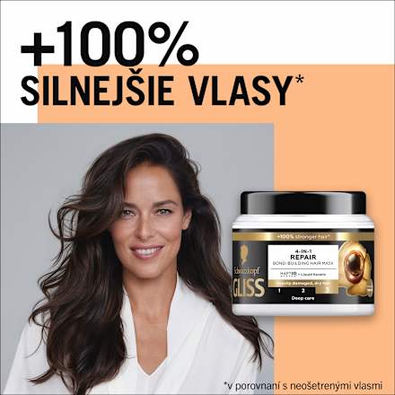 Regeneračná maska na veľmi poškodené vlasy 4v1 Repair  Schwarzkopf GLISS