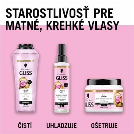 Expresný regeneračný kondicionér na vlasy Liquid Silk Schwarzkopf GLISS