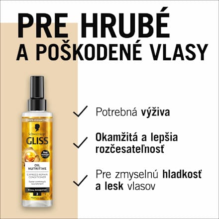 Expresný regeneračný kondicionér Oil Nutritive Schwarzkopf GLISS