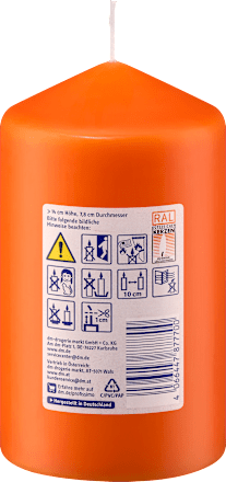 Glatka sveća 140/80 - narandžasta Profissimo