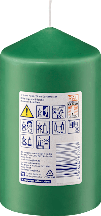 Kerze glatt 140/80 grün Profissimo