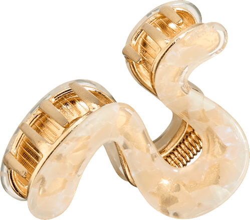 Haarklammer Wellenform, Gold- & Perlmutt-Optik ebelin