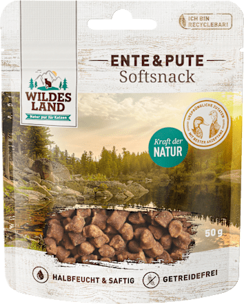 Katzenleckerli mit Ente & Pute, Softsnack  Wildes Land