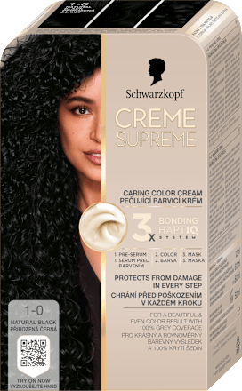 barva na vlasy Creme Supreme 1-0 Přirozená černá Schwarzkopf CREME SUPREME