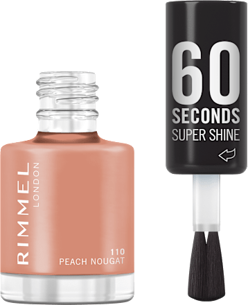 lak na nehty 60 Seconds Super Shine 110 Peach Nougat RIMMEL LONDON