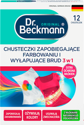 Chusteczki zapobiegające farbowaniu i wyłapujące brud 3w1 Dr. Beckmann