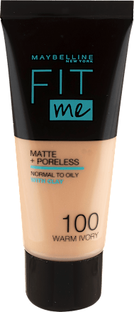 make-up Fit Me! Matte+Poreless 100 Warm Ivory MAYBELLINE NEW YORK