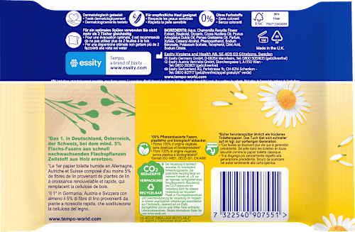 Feuchtes Toilettenpapier Kamille Tempo