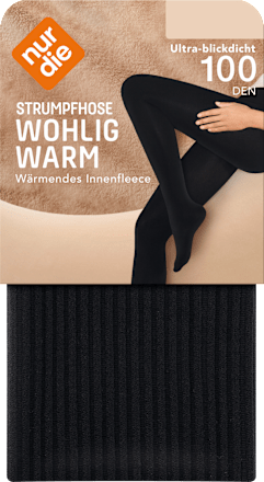 Wohlig Warm Strumpfhose schwarz ultra blickdicht, Gr. 38 - 40 nur die
