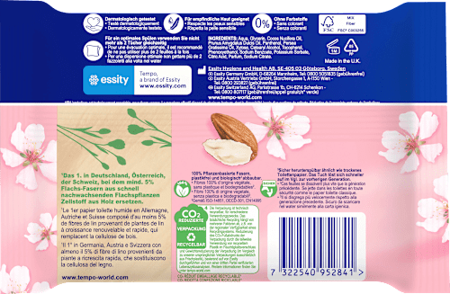 Feuchtes Toilettenpapier Mandelmilch & Panthenol Tempo
