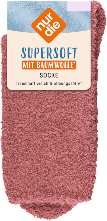 Socken supersoft rosa, Gr. 35 - 38 (1 Paar) nur die