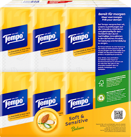 Taschentücher Soft&Sensitive Plus 4-lagig Tempo