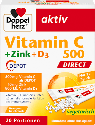 Vitamin C + Zink 500 Direct Depot Portionssticks Doppelherz