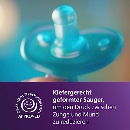 Schnuller Soothie Silikon, blau, 0-6 Monate PHILIPS AVENT