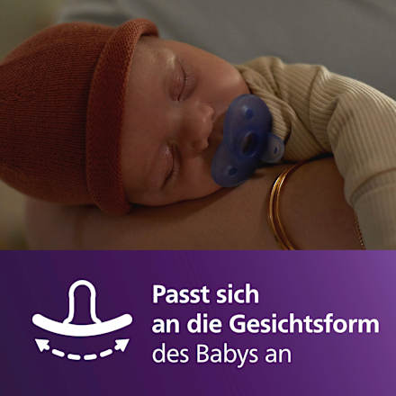 Schnuller Soothie Silikon, blau, 0-6 Monate PHILIPS AVENT