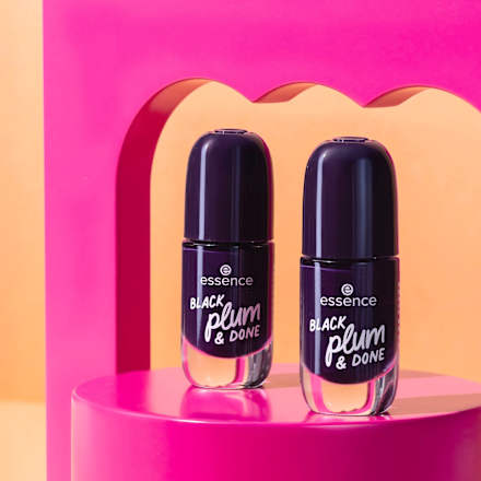 Körömlakk gél - Nr. 84 Black Plum & Done essence