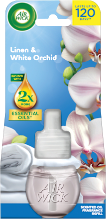 Náplň do elektrického osviežovača Essential Oils - bielizeň a biela orchidea Air Wick
