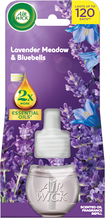  Náplň do elektrického osviežovača Essential Oils - levanduľová lúka a modré kvietky  Air Wick