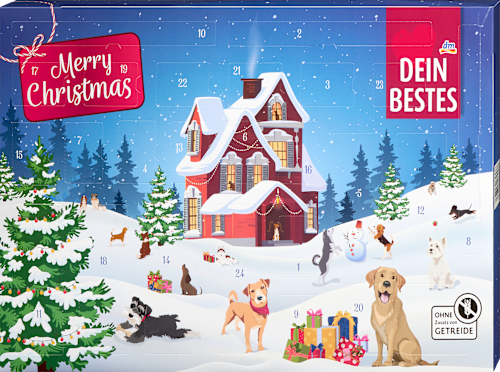 Adventný kalendár pre psy Merry Christmas 2025 Dein Bestes