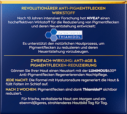 Nachtcreme Luminous Anti Pigmentflecken NIVEA