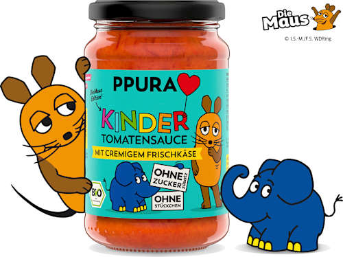 Tomatensauce mit cremigem Frischkäse für Kinder PPURA