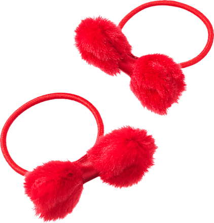Haargummis rot mit Schleife  ebelin